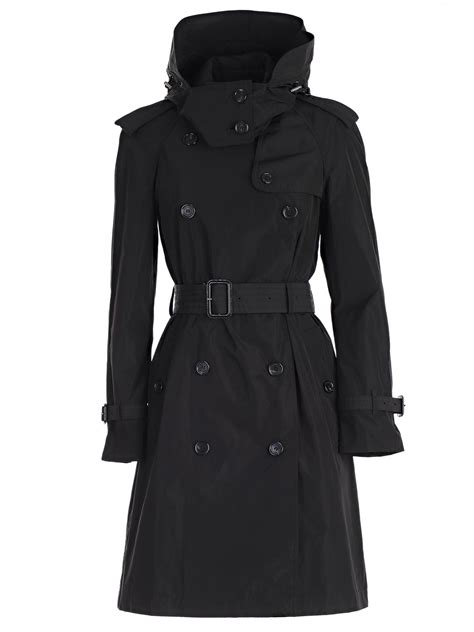 burberry black raincoat|burberry raincoat women.